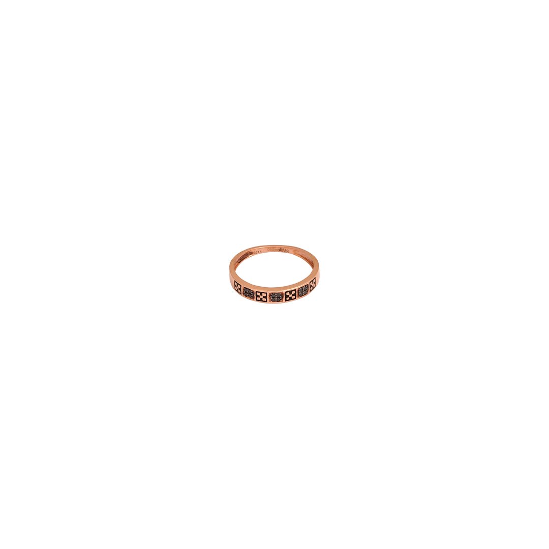 18kt rose gold ladys stone ring