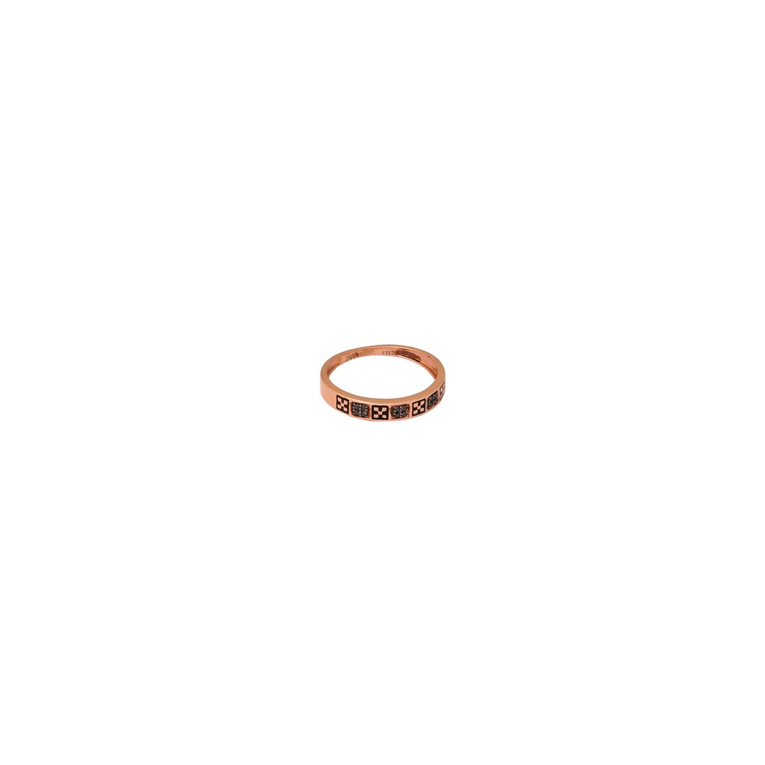 18kt rose gold ladys stone ring