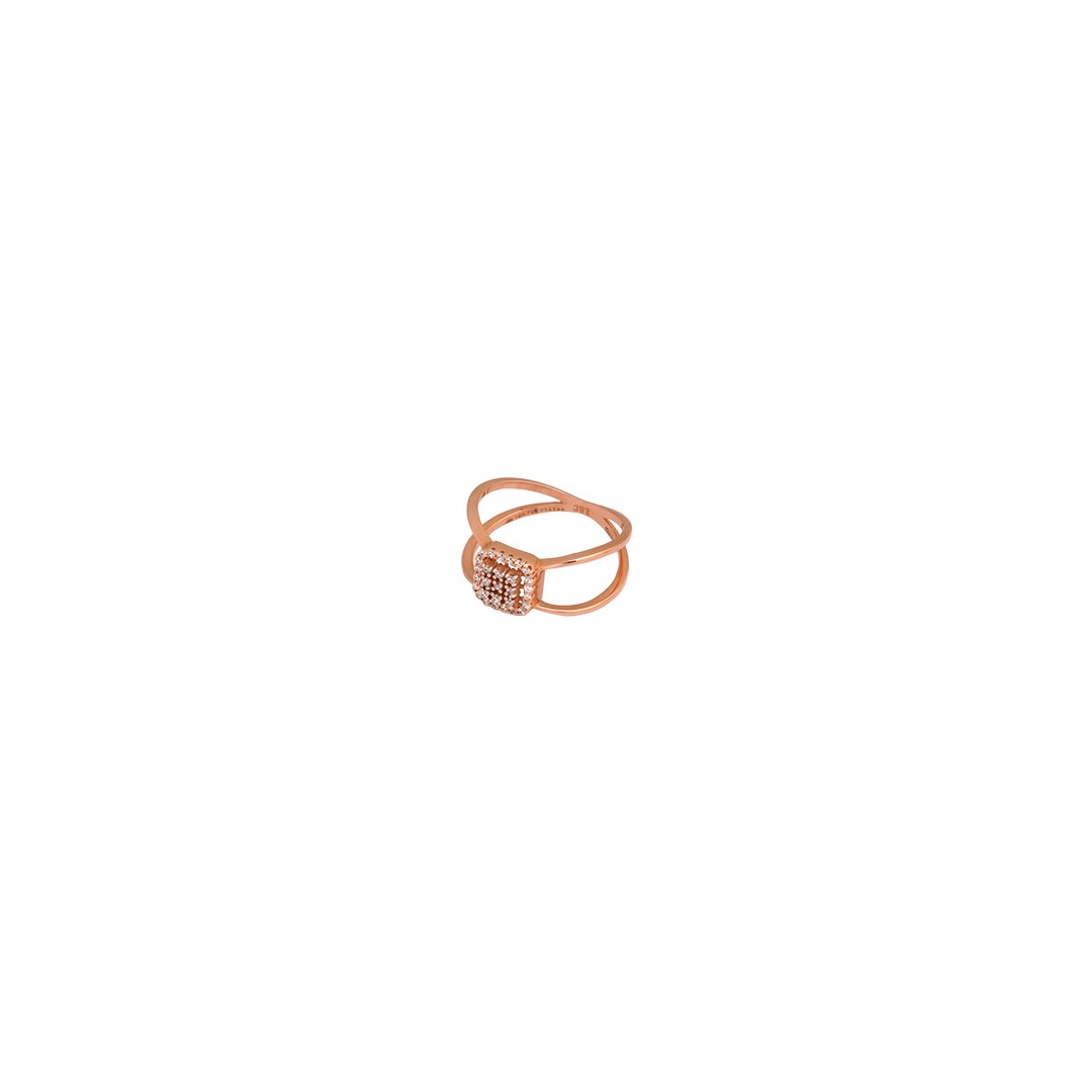 18kt Rose Gold Ladys Stone Ring