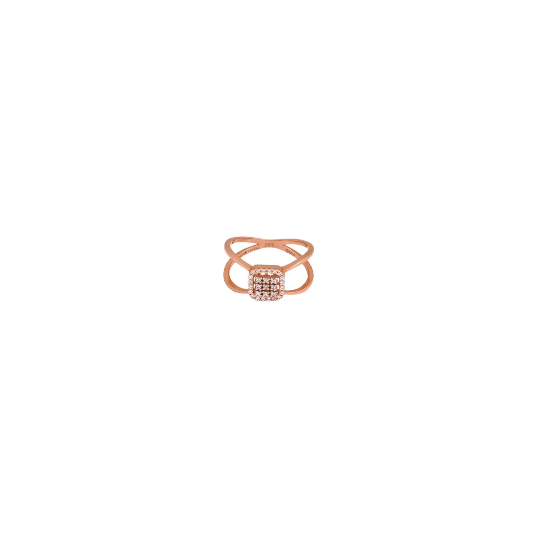 18kt Rose Gold Ladys Stone Ring