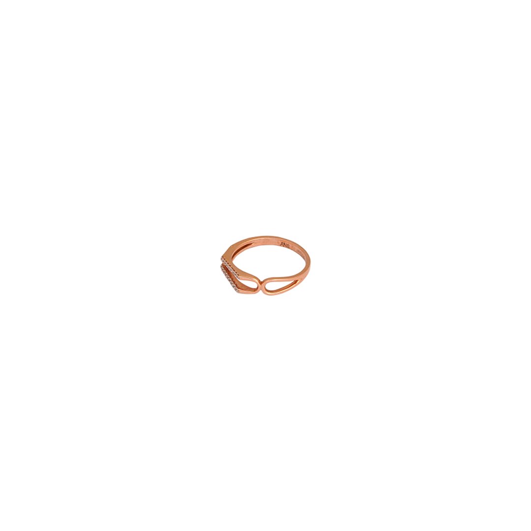 18kt rose gold ladys stone ring