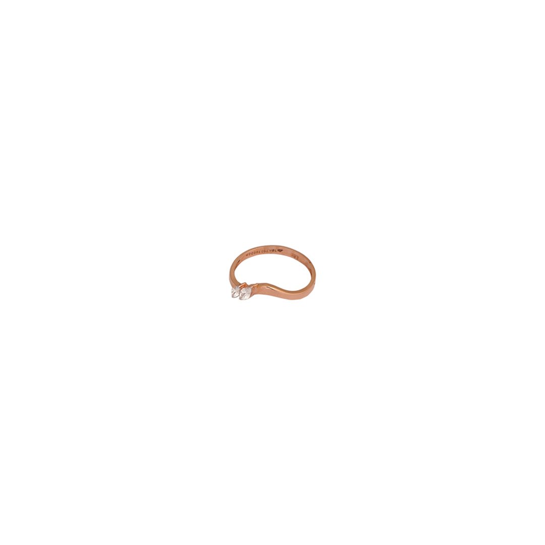 18kt rose gold ladys stone ring