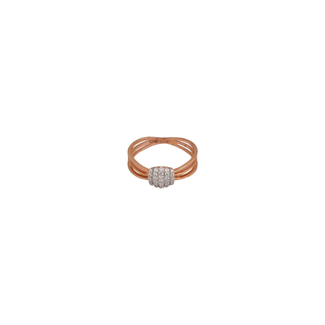 18kt Rose Gold Ladys Stone Ring