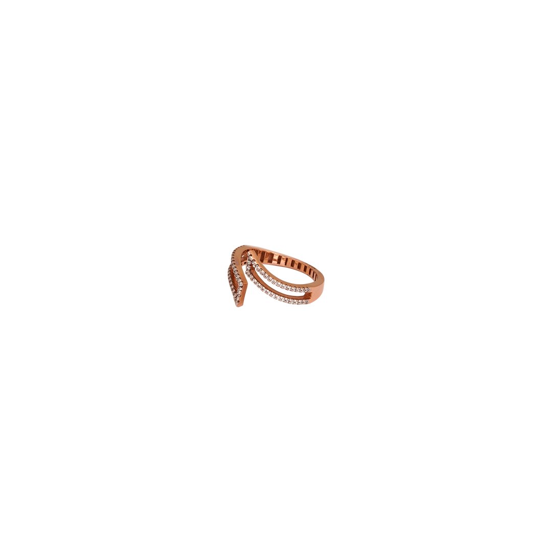 18kt Rose Gold Ladys Stone Ring