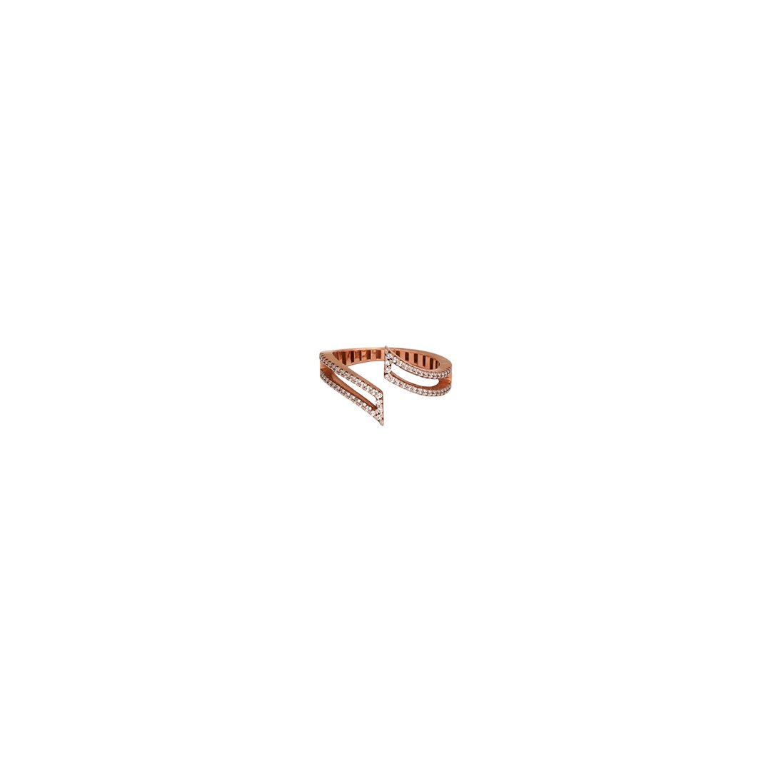 18kt Rose Gold Ladys Stone Ring