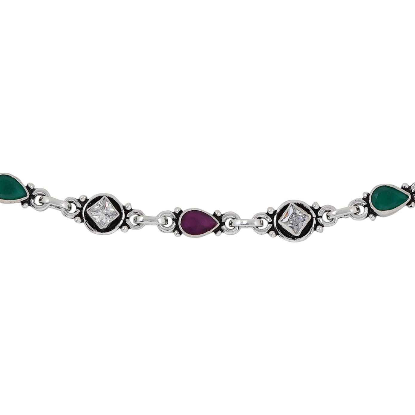 Fancy Cut Stone Leg Chain