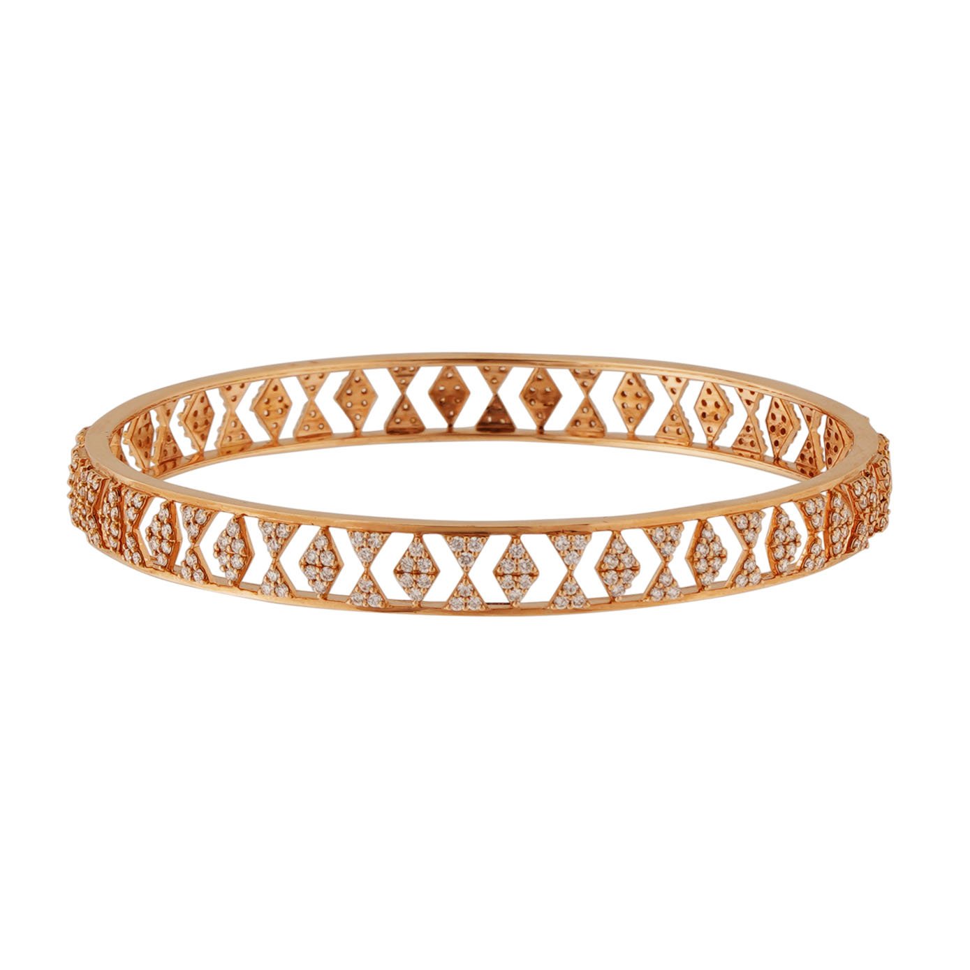 Diamond Bangle Open set 18kt set of 2