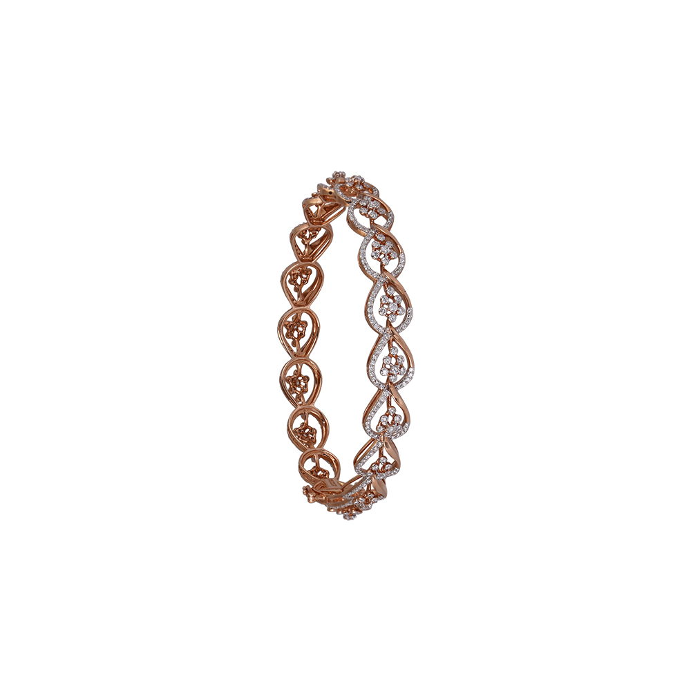 Diamond bangle open setting 18kt