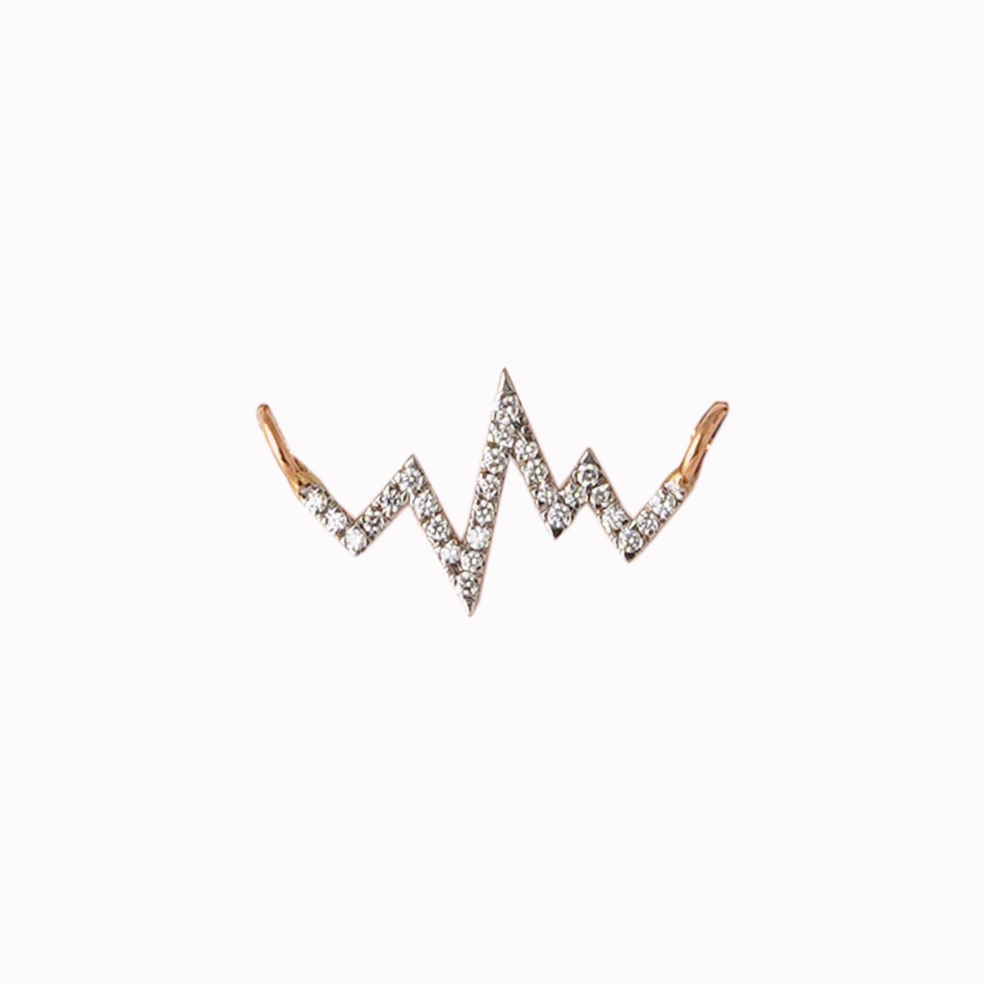 18kt Rose gold chain - heart beat
