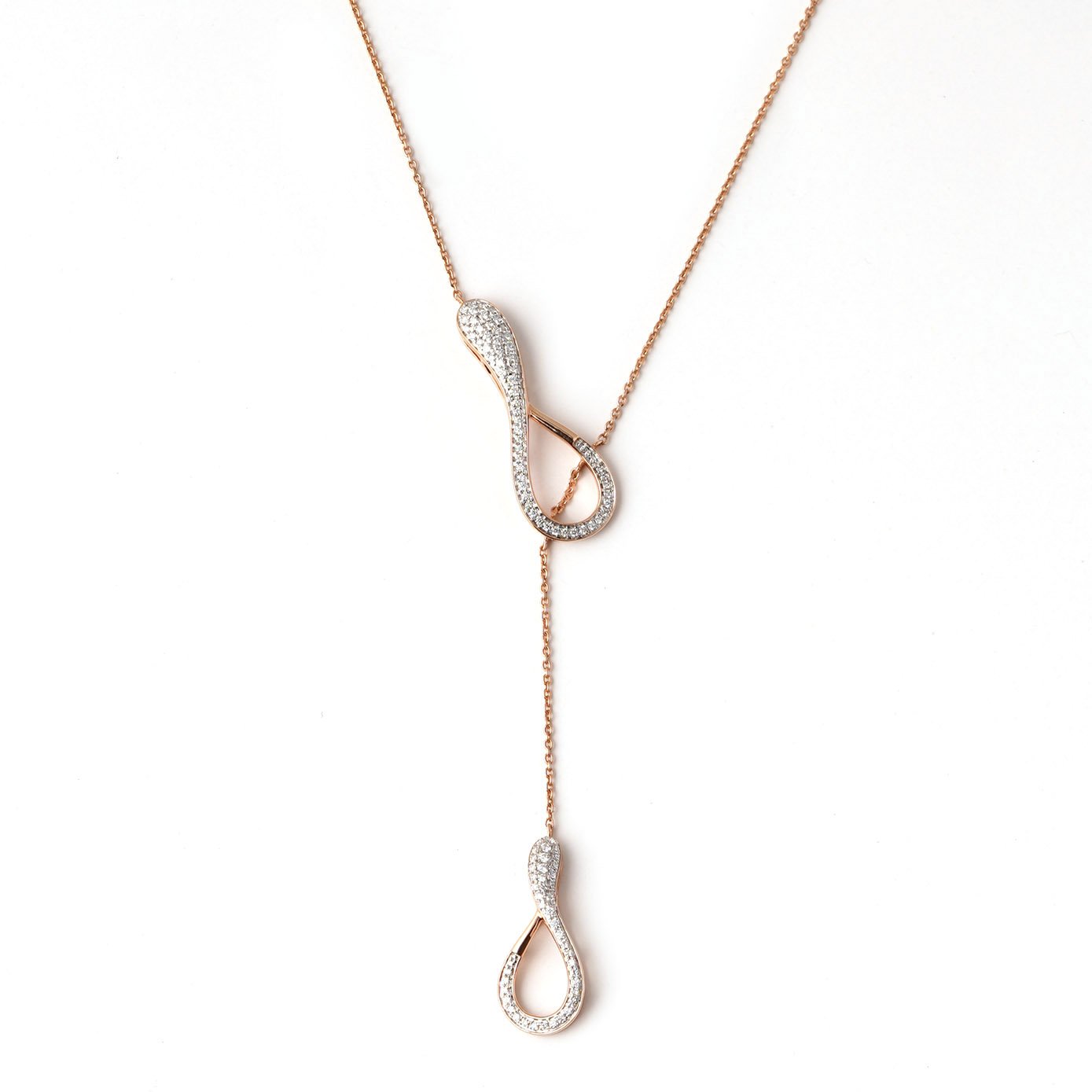 Diamond Pendant Chain Open set 18kt