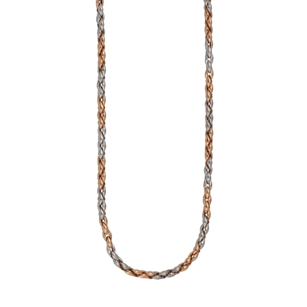 18kt rose gold rhodium chain
