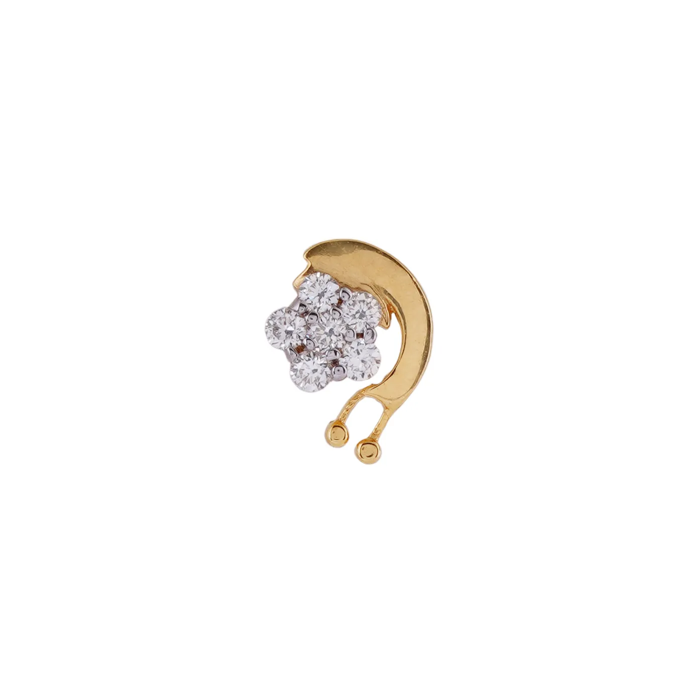 Snail Design Diamond Studs