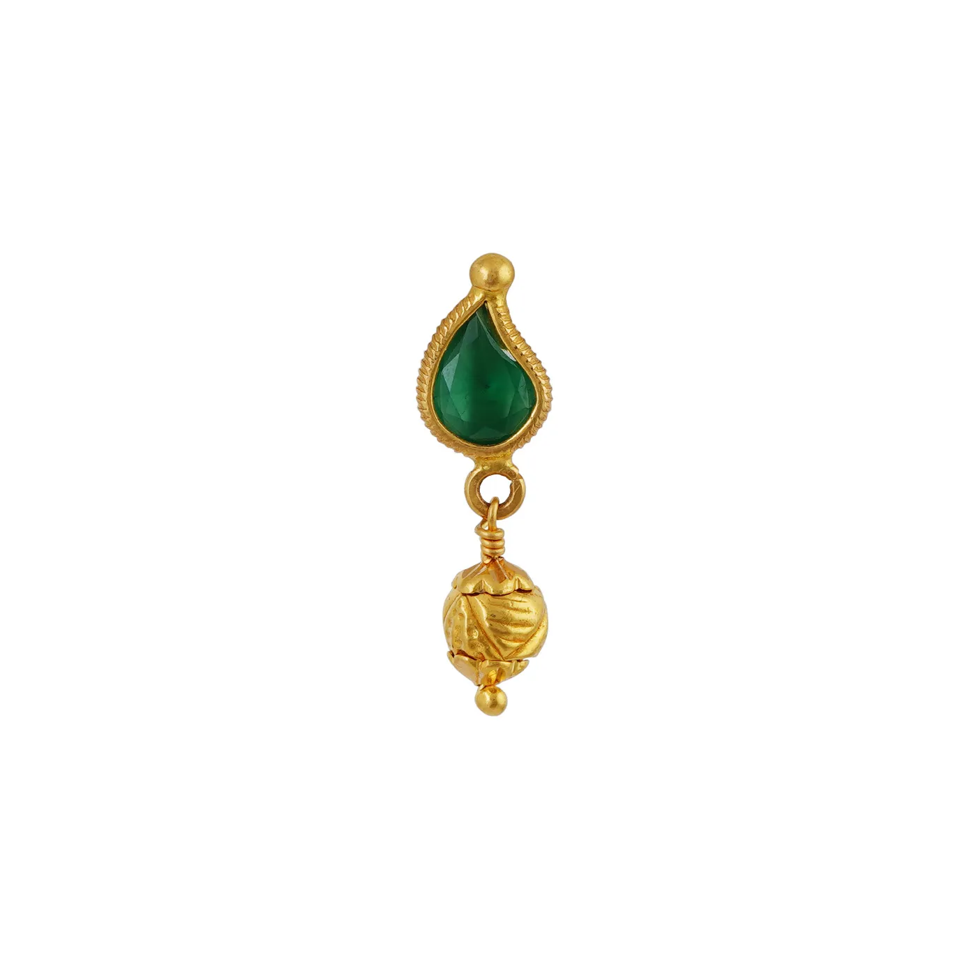 emerald stud & drops