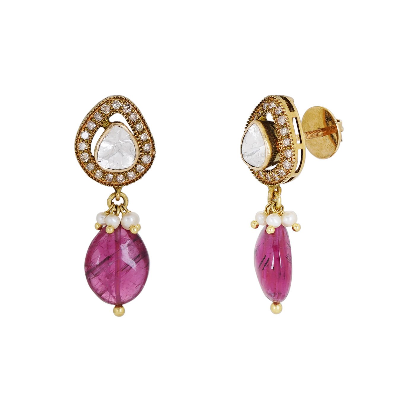 Diamond Polki Matching Eartops
