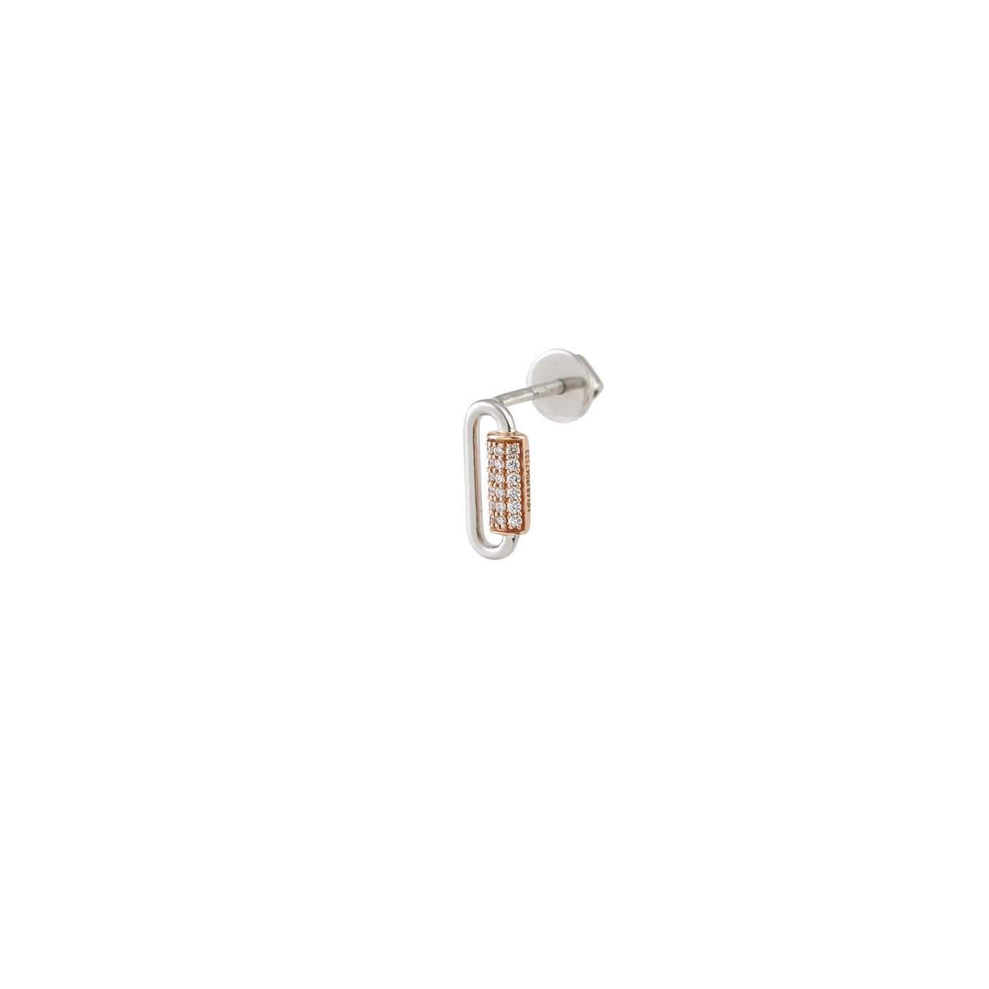 Platinum Diamond Earring with gold