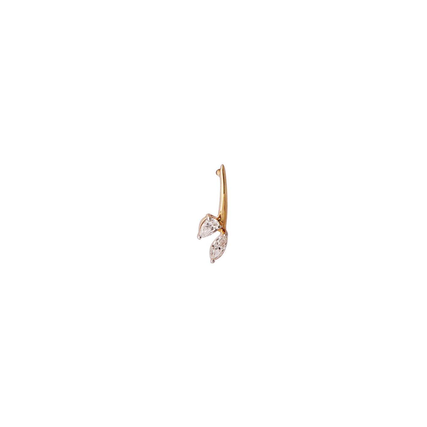 Diamond Earring Openset 18kt
