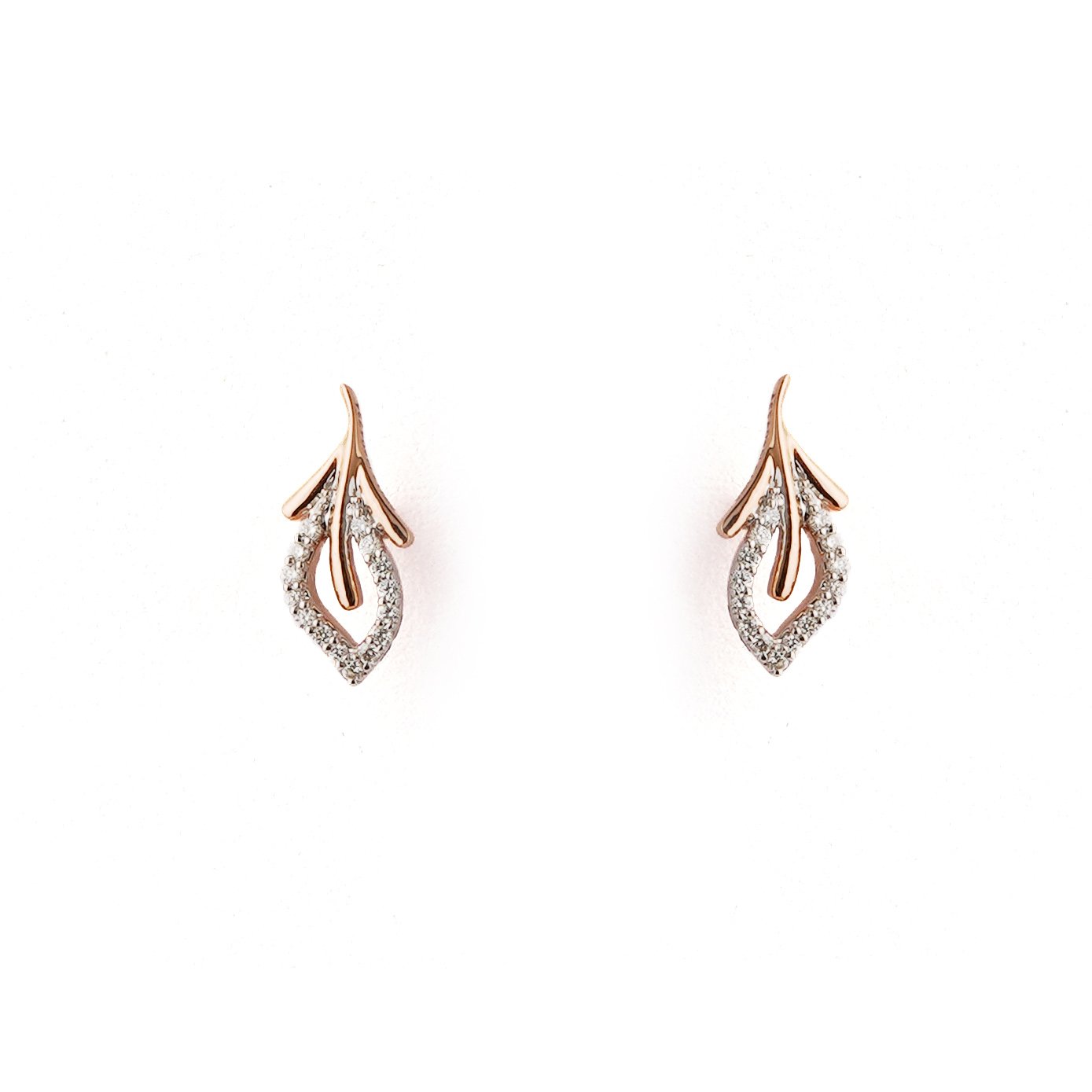 Diamond Earring Openset 18kt