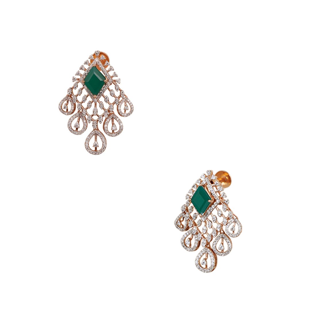 Diamond Earring Openset 18kt