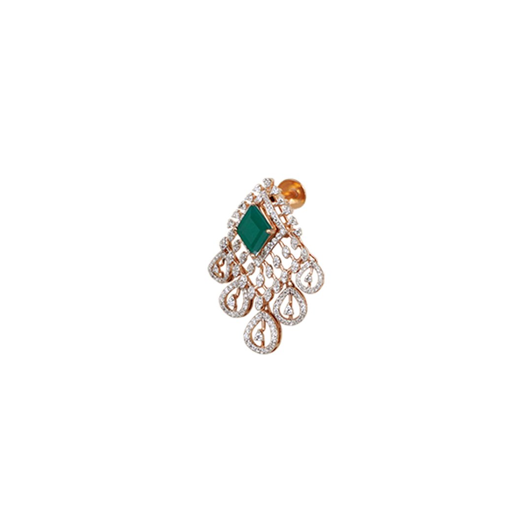 Diamond Earring Openset 18kt