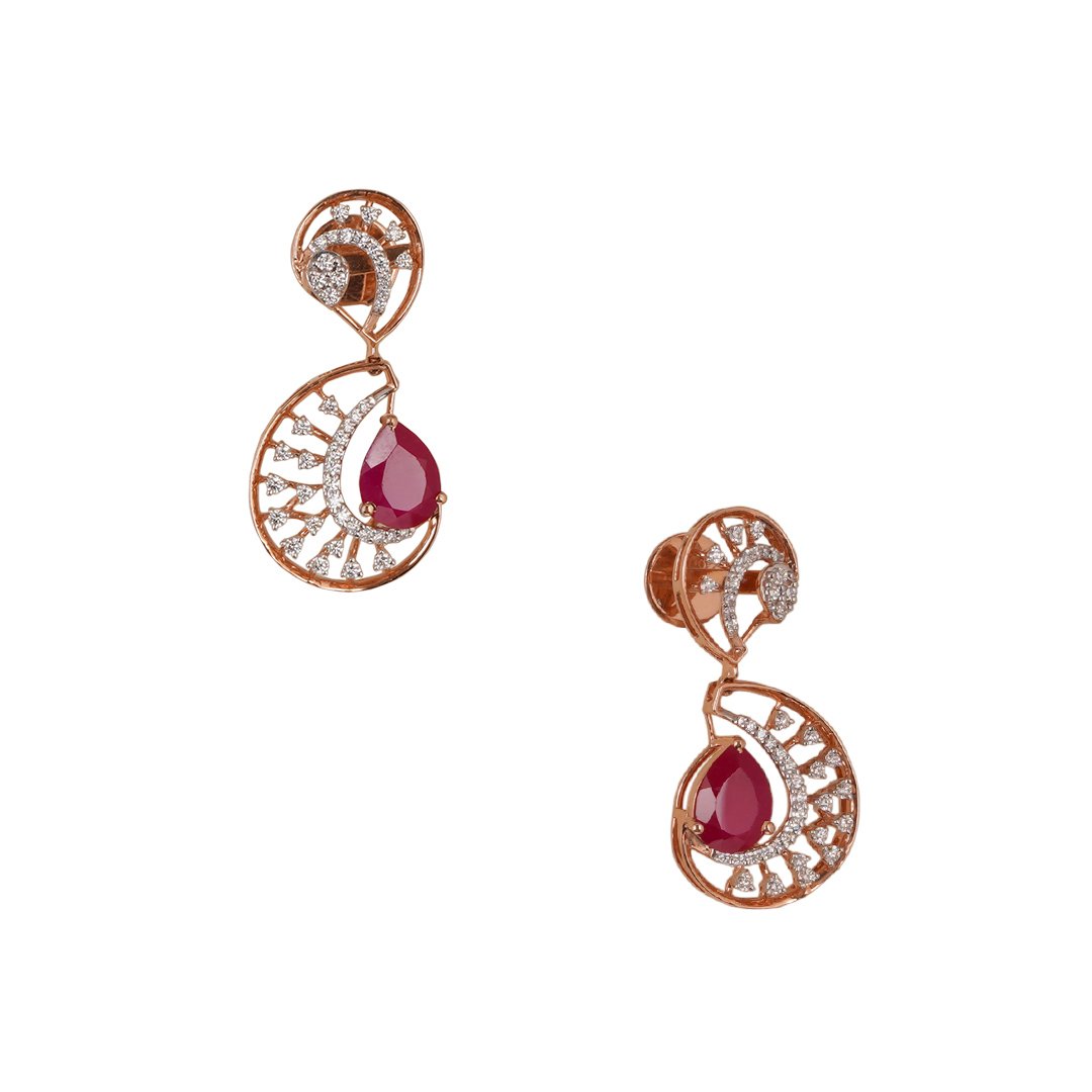 Diamond Earring Openset 18kt