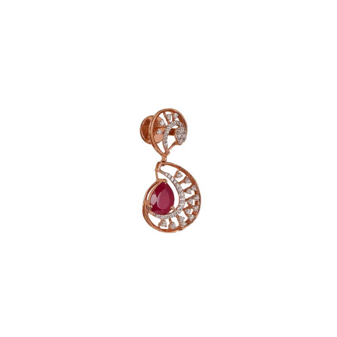 Diamond Earring Openset 18kt
