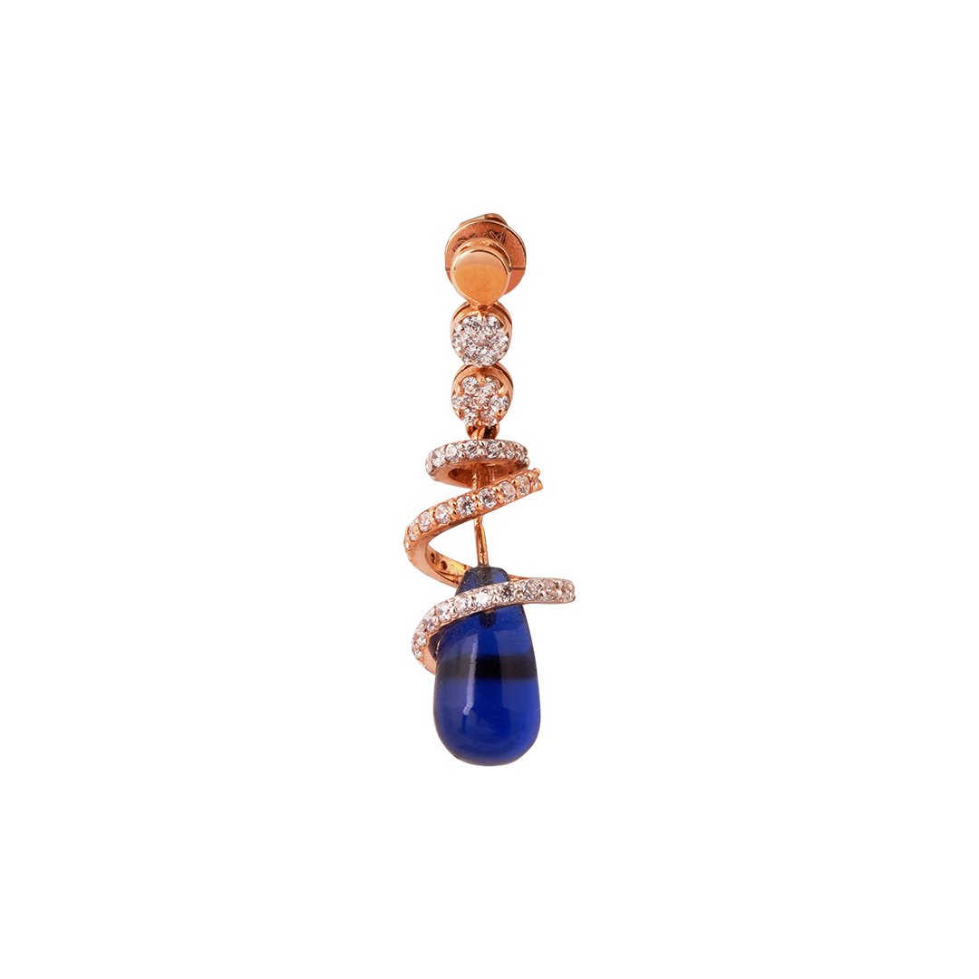 18kt Rose Gold Stone Earrings