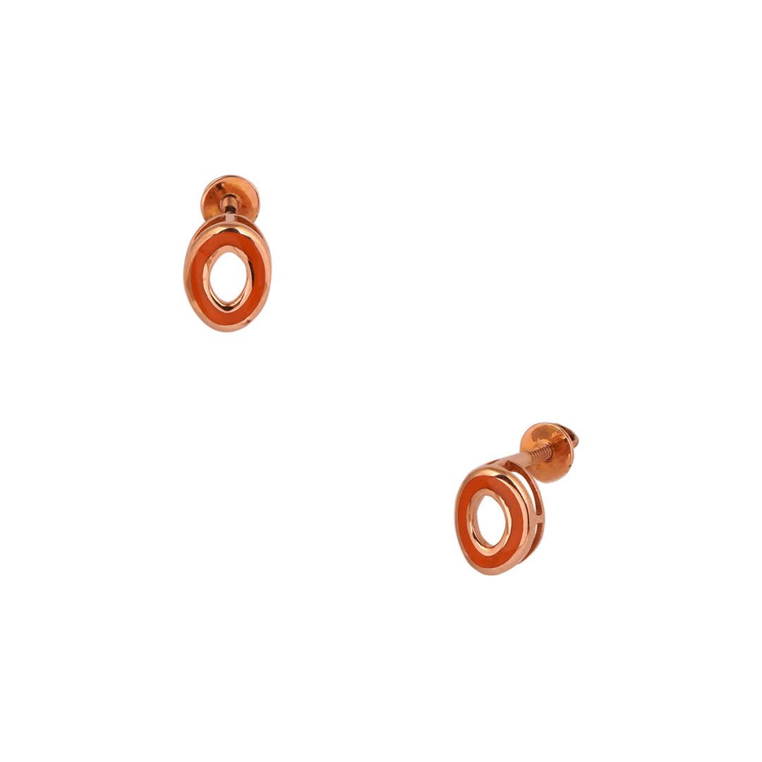 18kt rose gold eartops