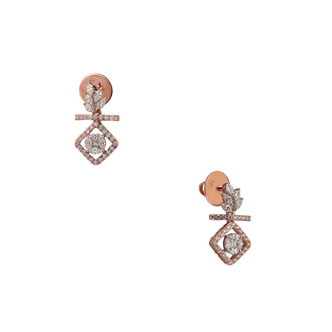 Diamond Earring Open Setting 18kt