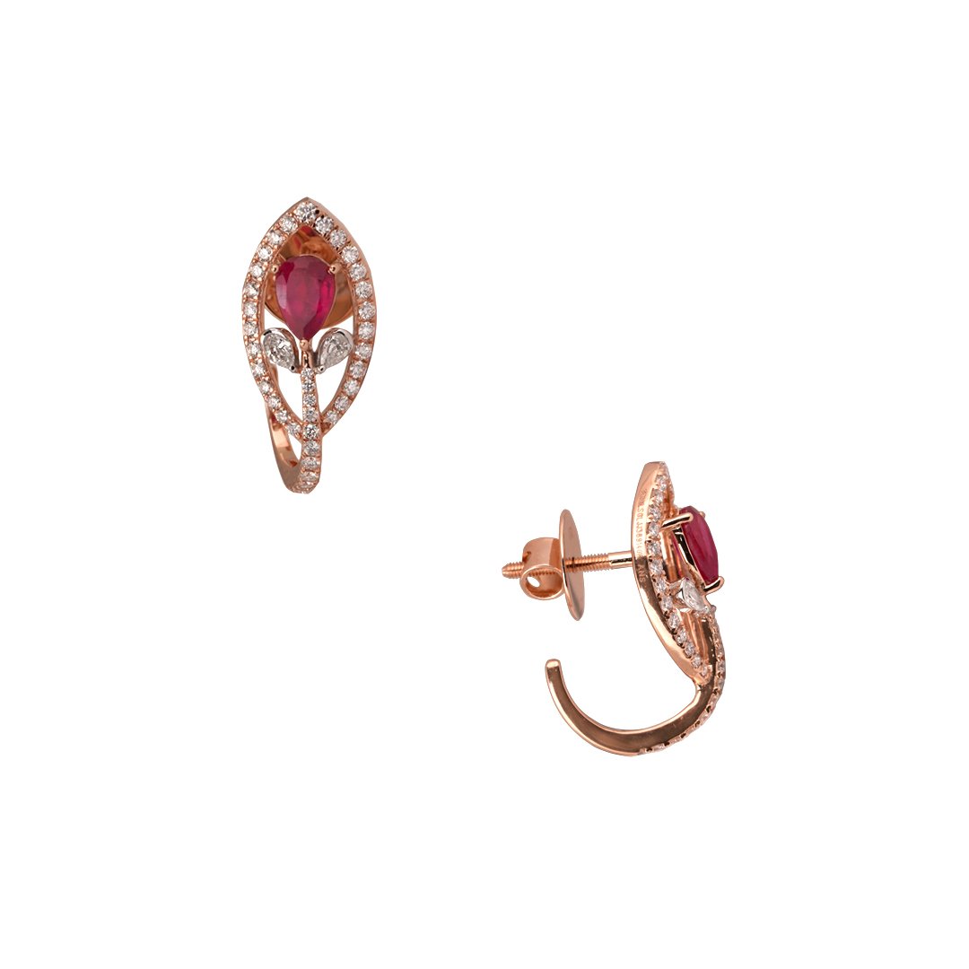 Diamond Earring Open Setting 18kt