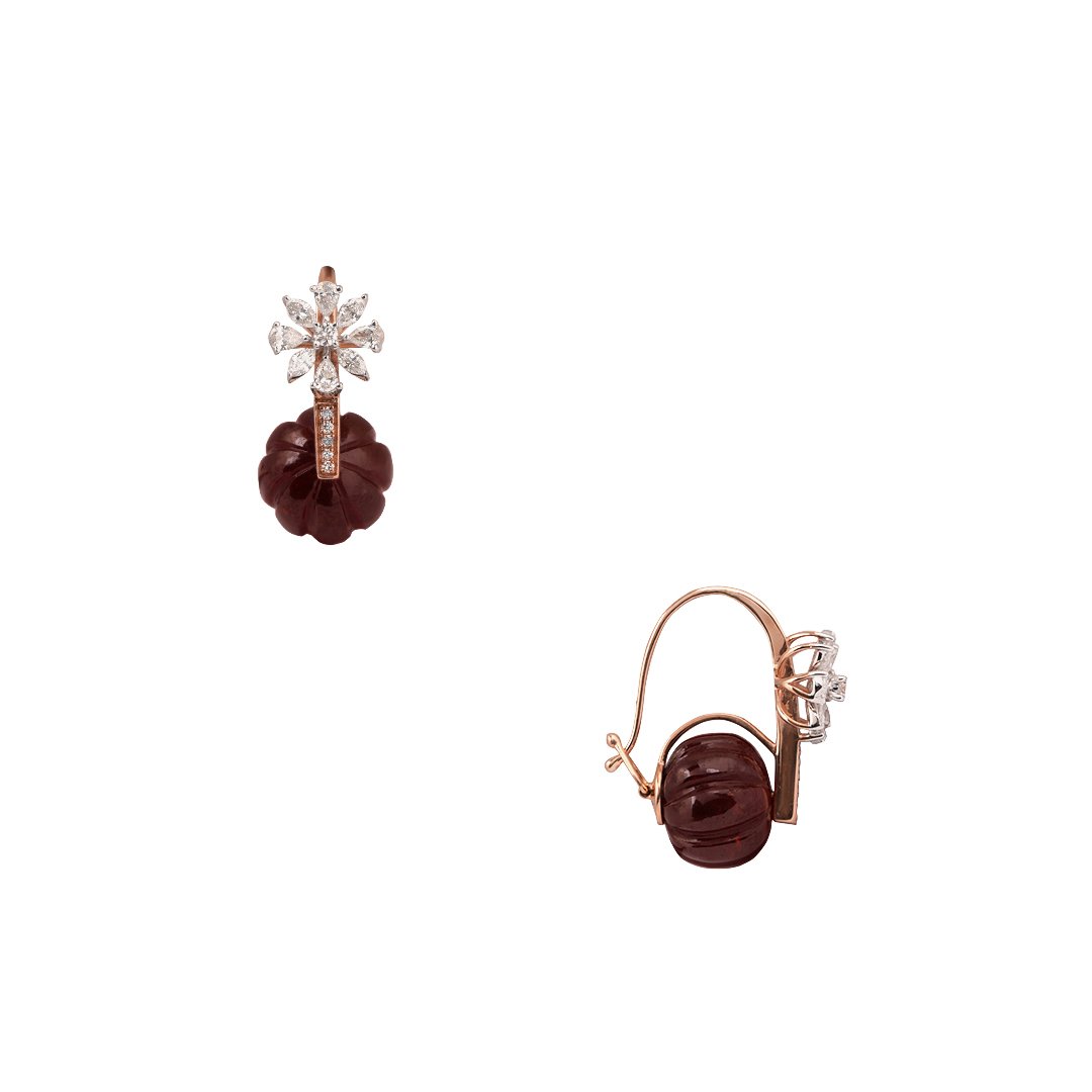 Diamond Earring Open Setting 18kt