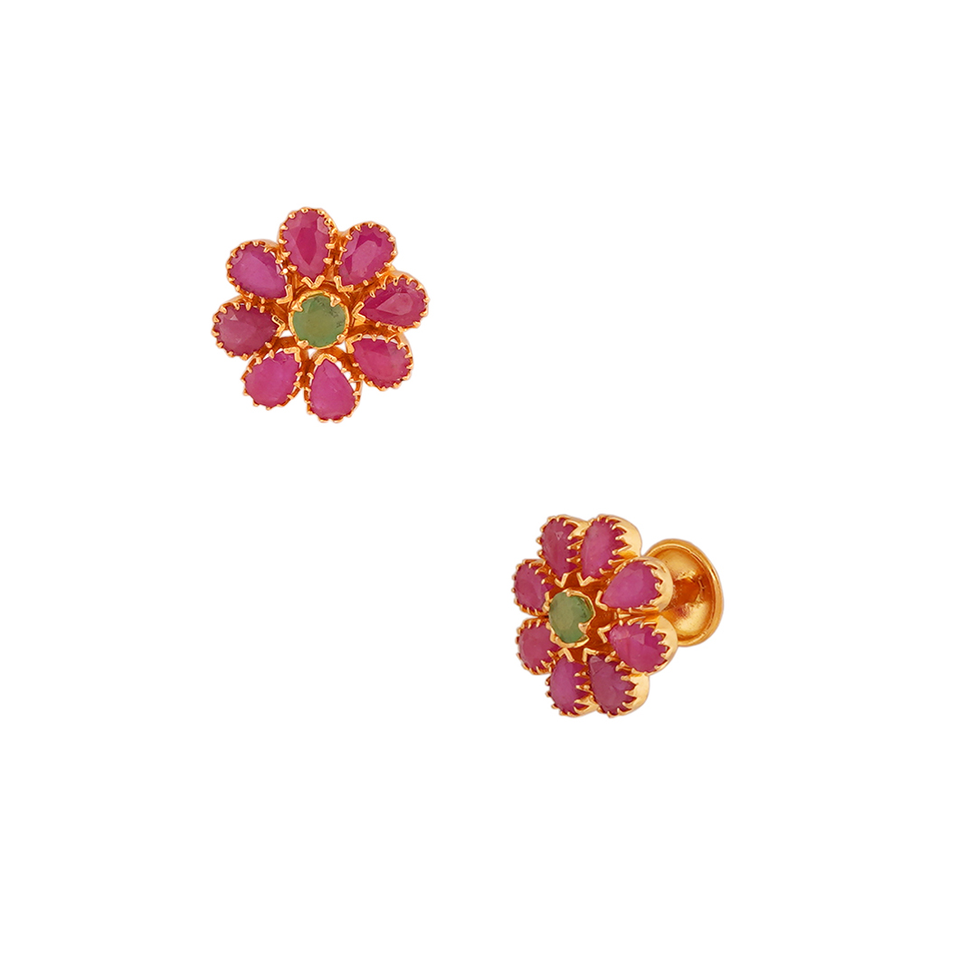 Ruby Emerald Stud