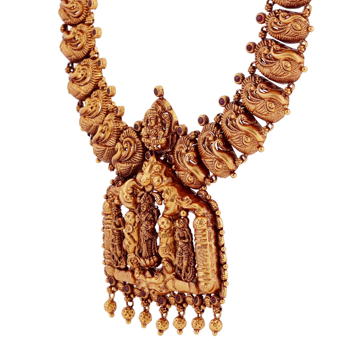 Mayur - Peacock Motif Gold Haram
