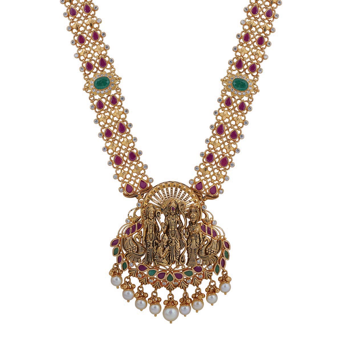 Gold Ruby Emerald Zircon Ram Darbar Haram