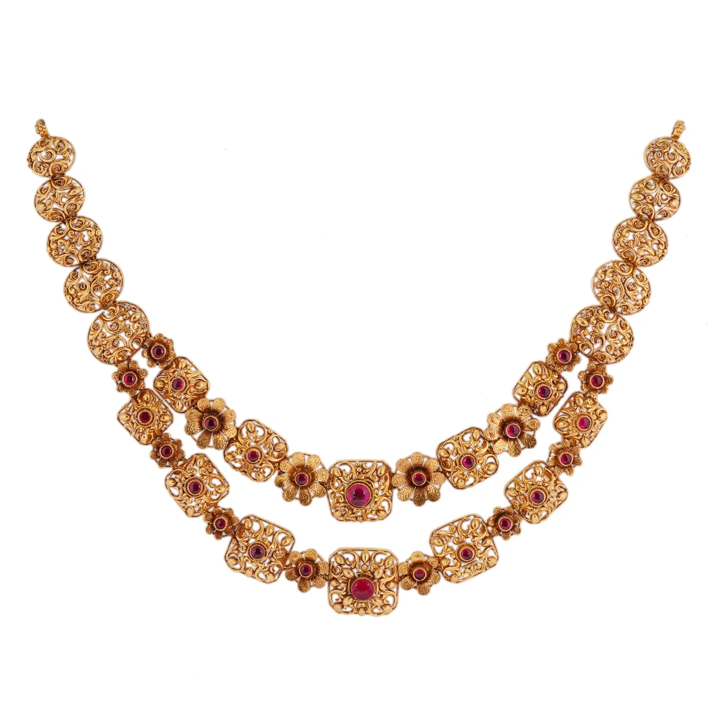 Garland - Flower Motif Gold Necklace