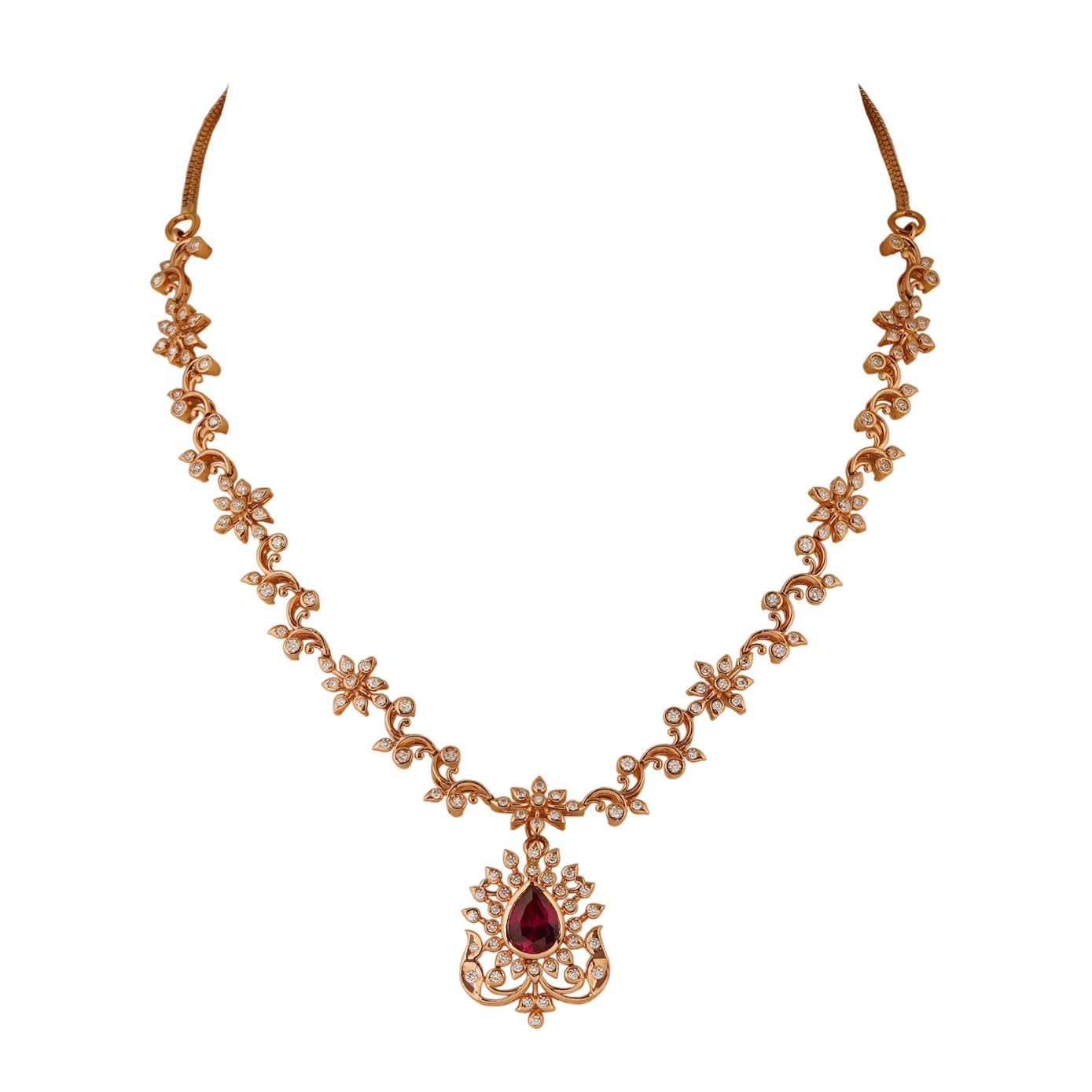 Diamond Necklace Open Setting 18kt