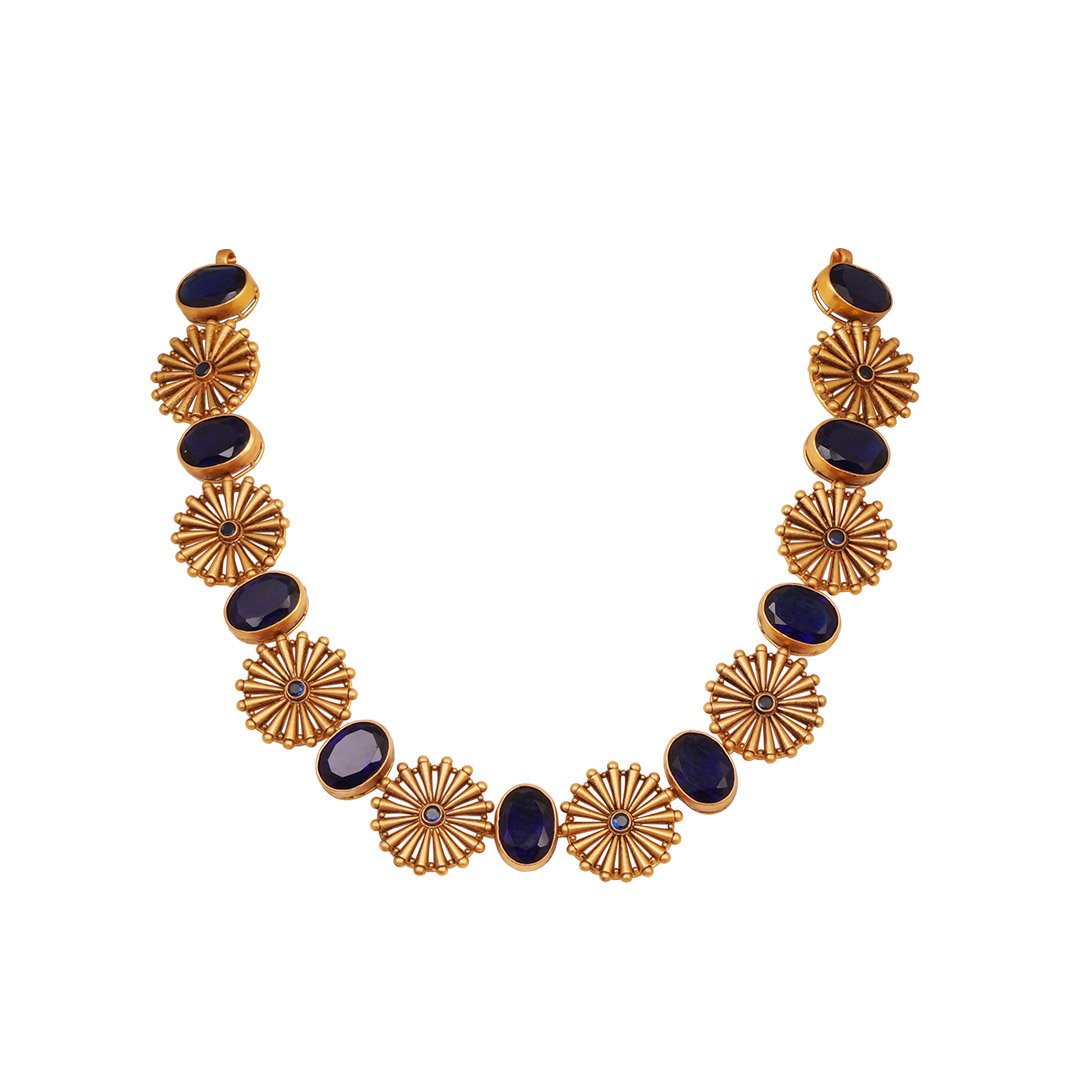 Antique Blue Sapphire Necklace