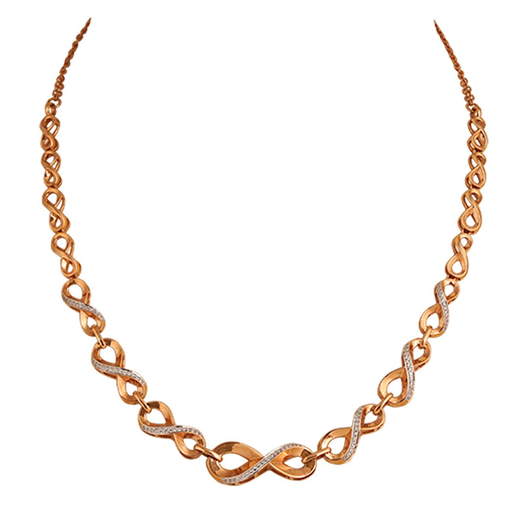 18kt Rose Gold Stone Necklace