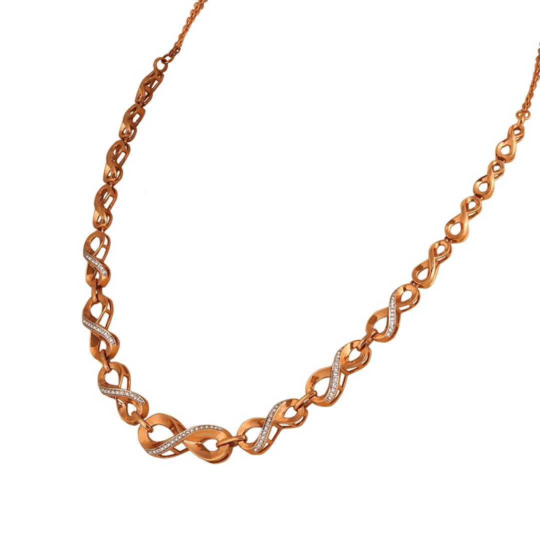 18kt Rose Gold Stone Necklace