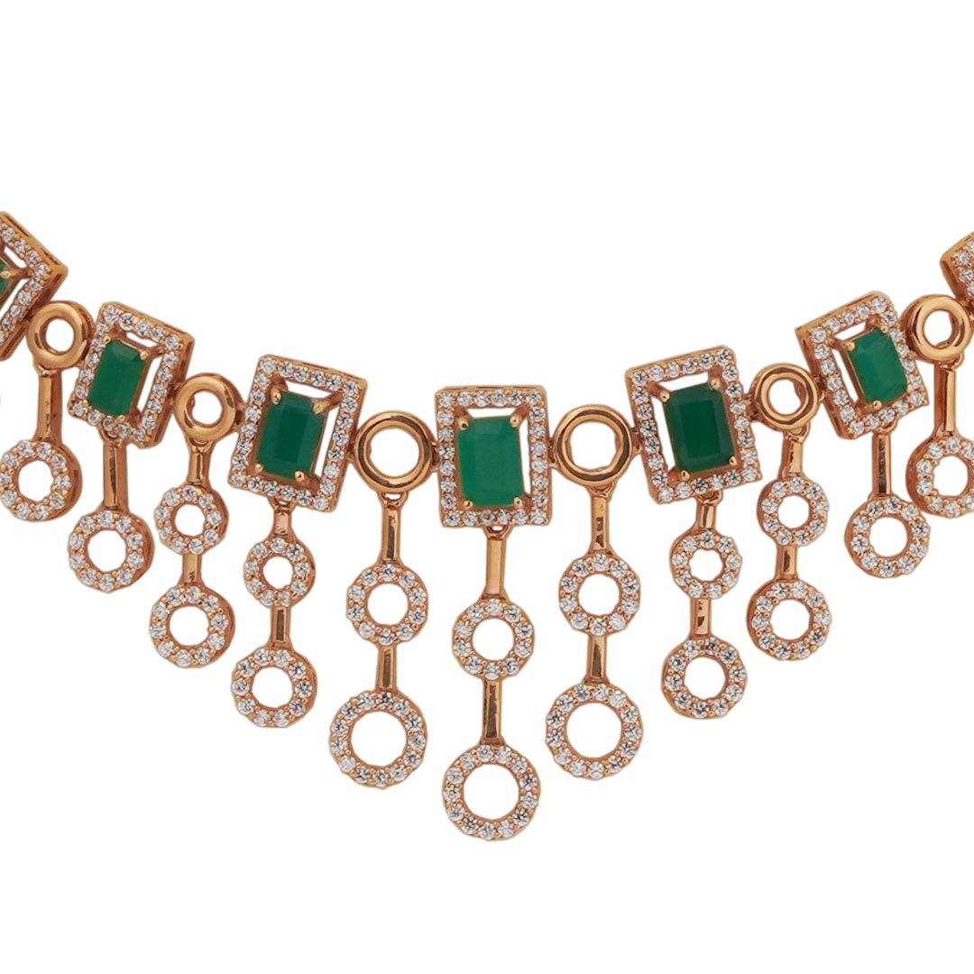 18kt Rose gold Stone Necklace