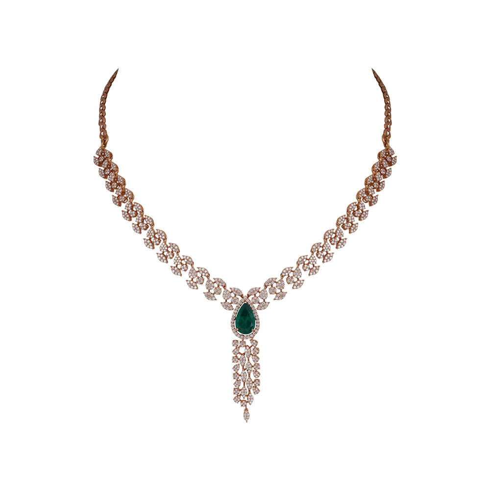 Diamond Necklace Open Setting 18kt