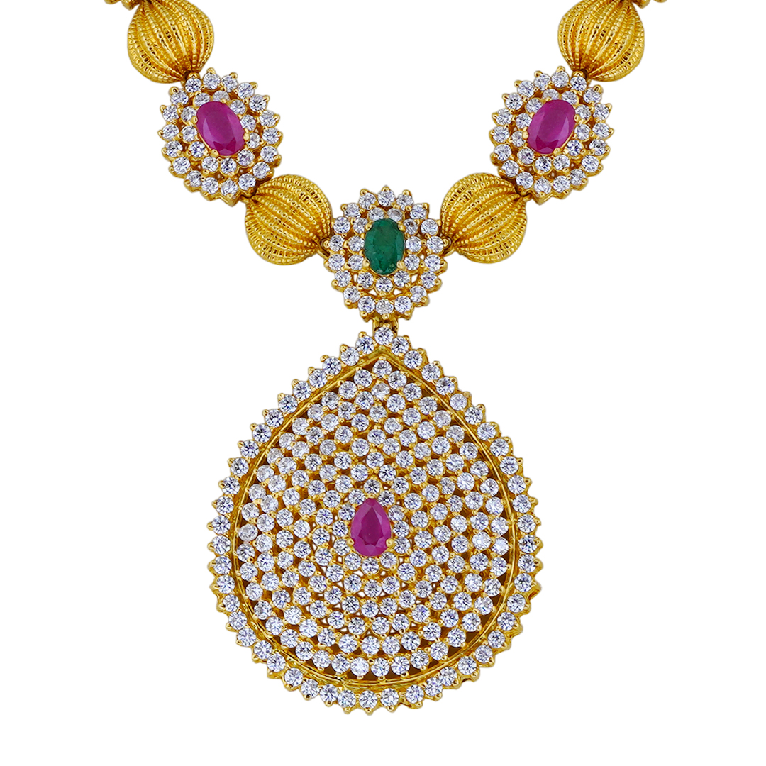 Zircon Ruby Necklace