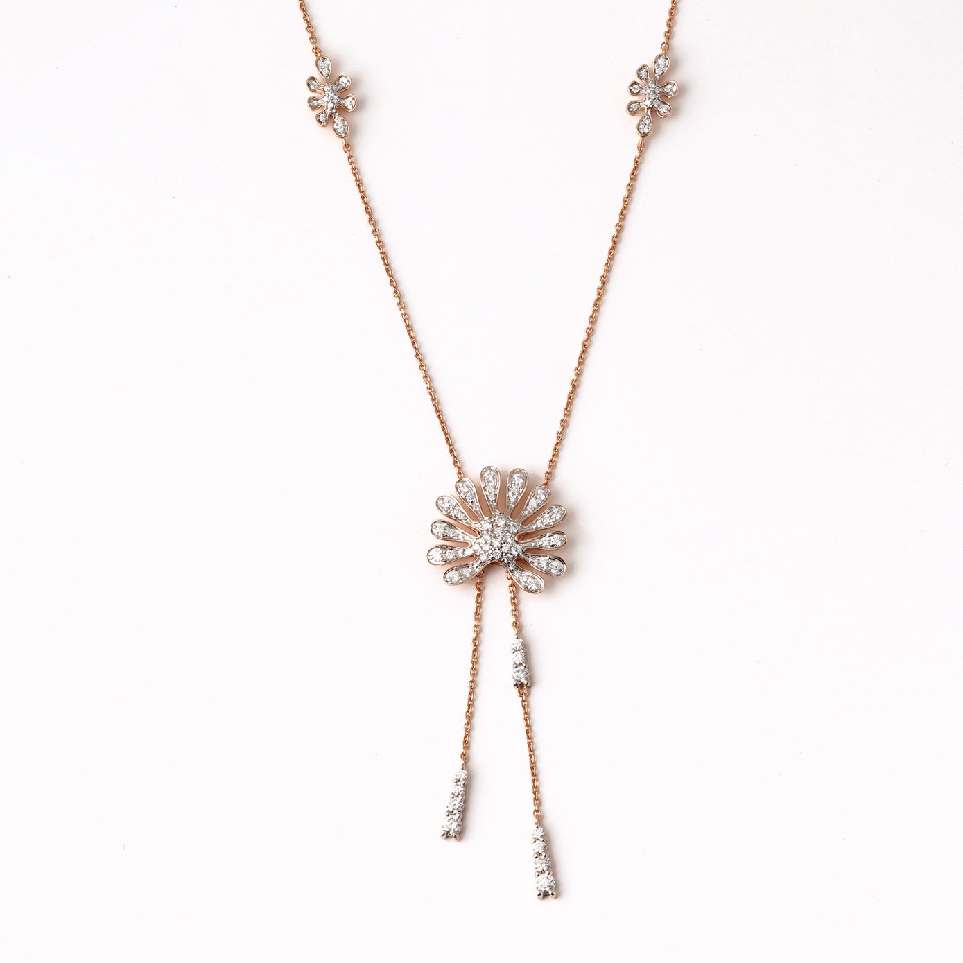 Diamond Pendant Chain Open set 18kt