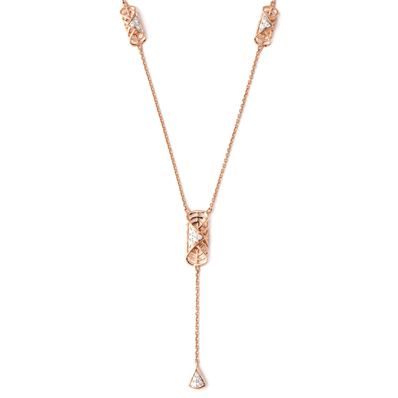 Diamond Pendant Chain Open set 18kt
