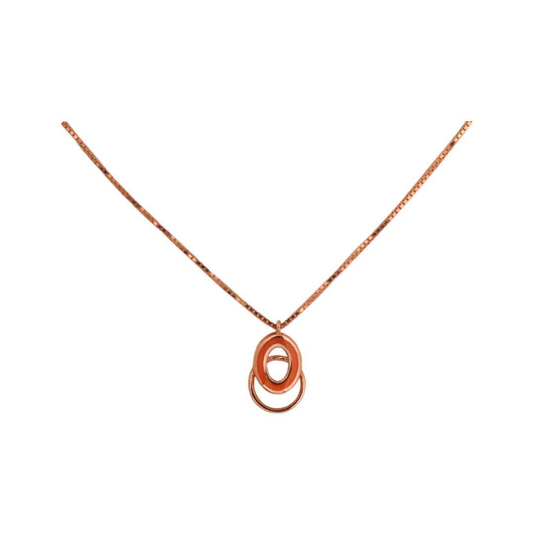 18kt Rose Gold Pendant chain set