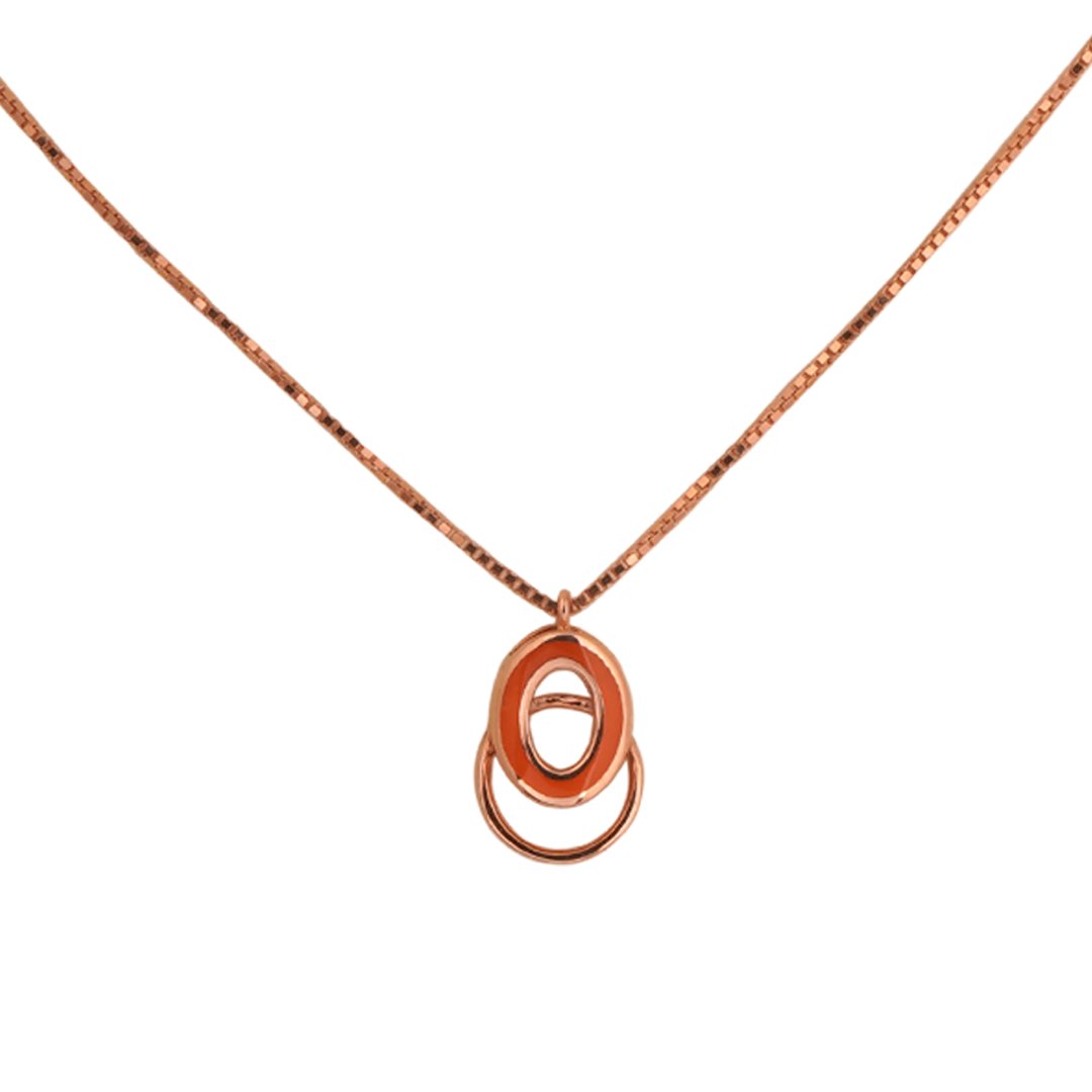 18kt Rose Gold Pendant chain set