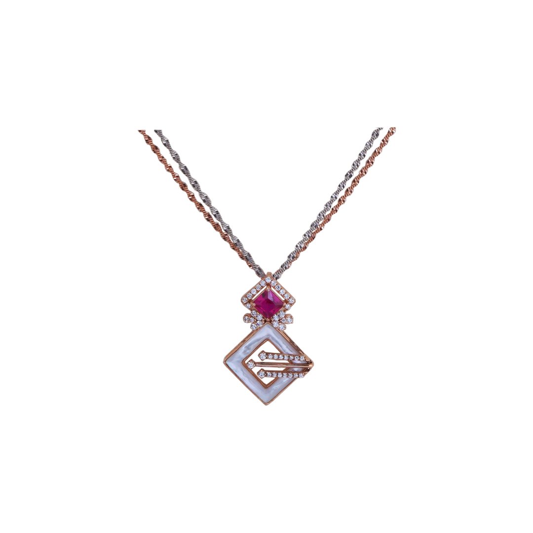 18kt pendant chain set