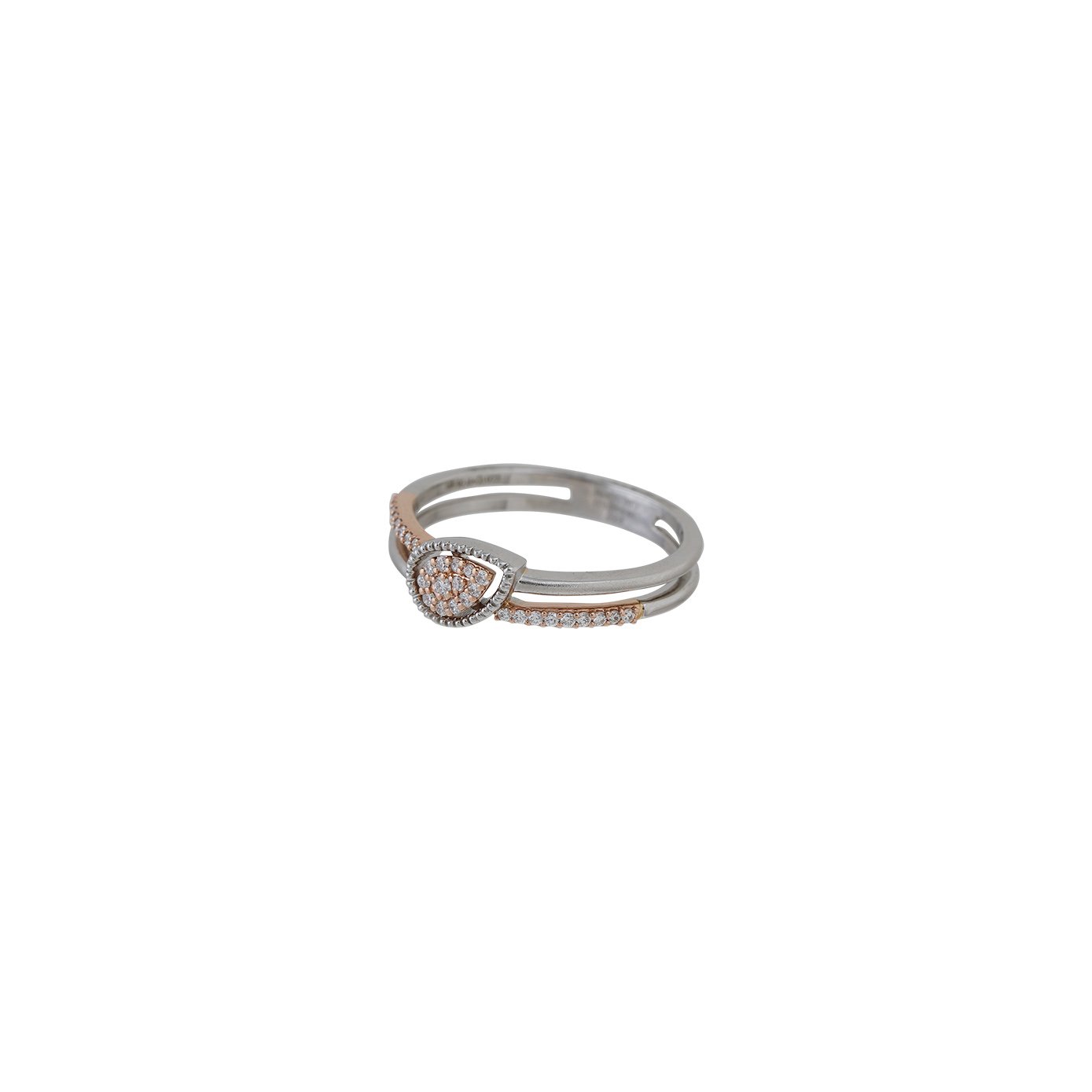 Platinum Diamond Ring with Gold