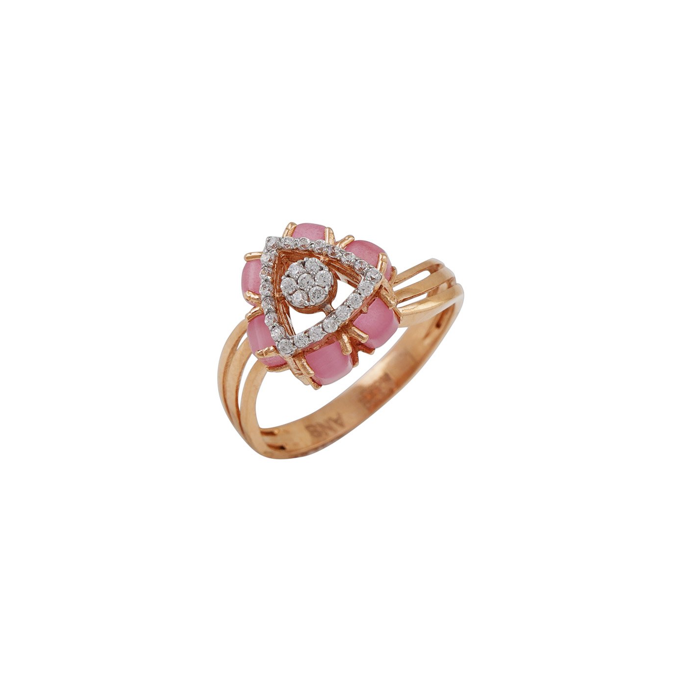 18kt Rose Gold Lady's Stone Ring