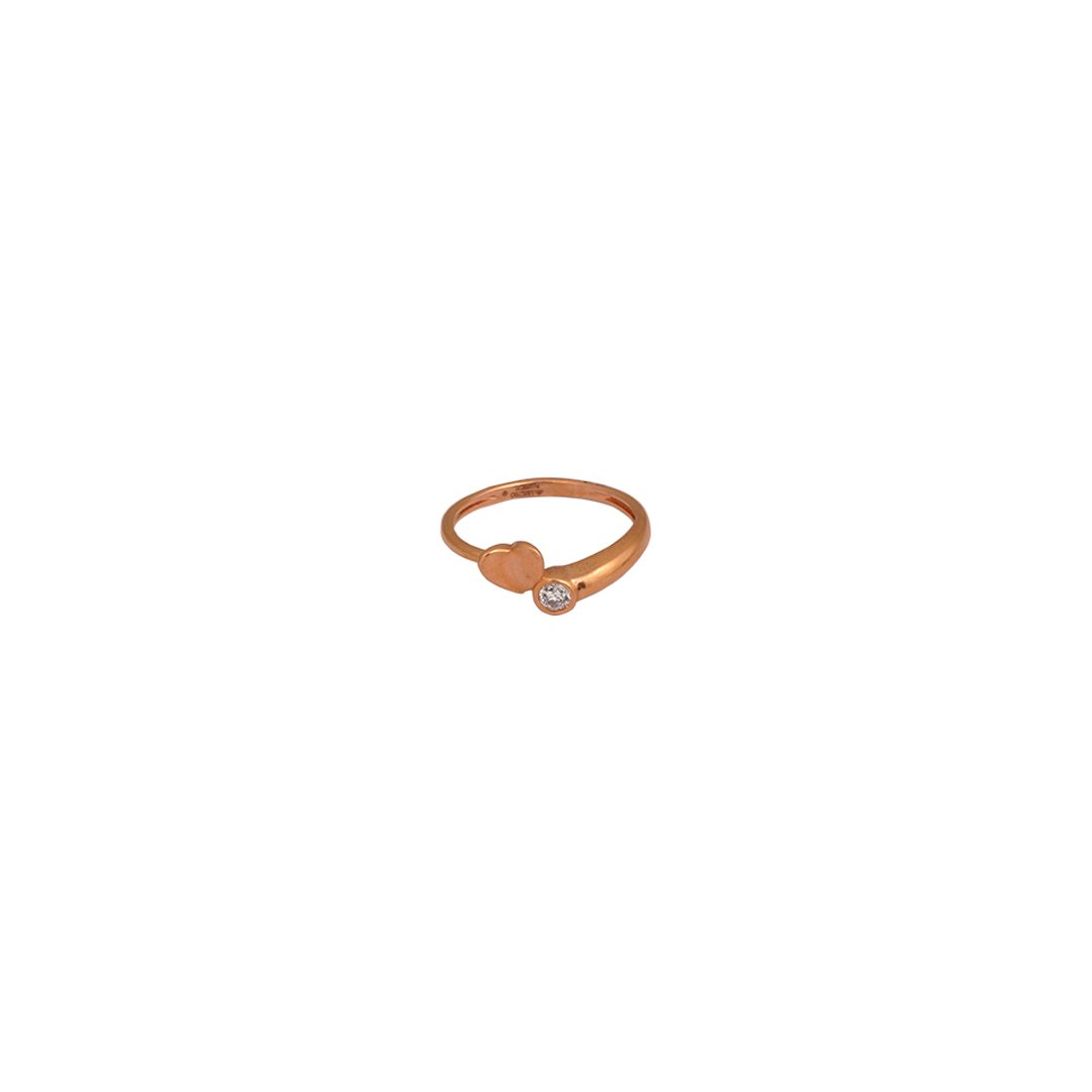 18kt rose gold ladys stone ring